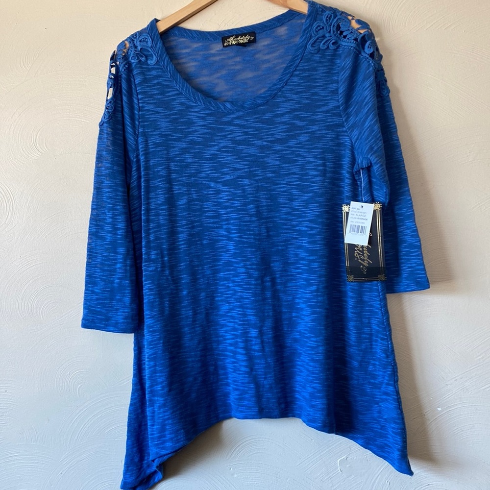 Absolutely famous blue over shirt size woman’s XL NWT
